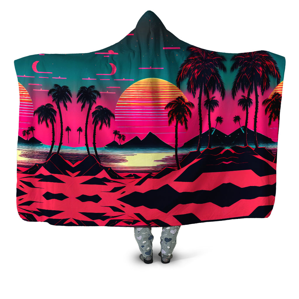 Beach Sunset Hooded Blanket iEDM Epic Hoodie