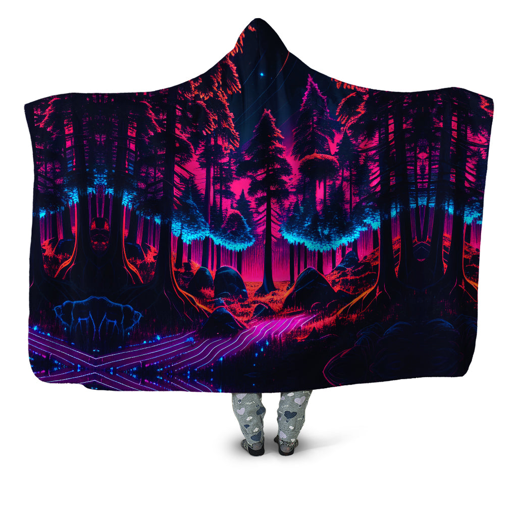 Neon Forest Hooded Blanket iEDM Epic Hoodie