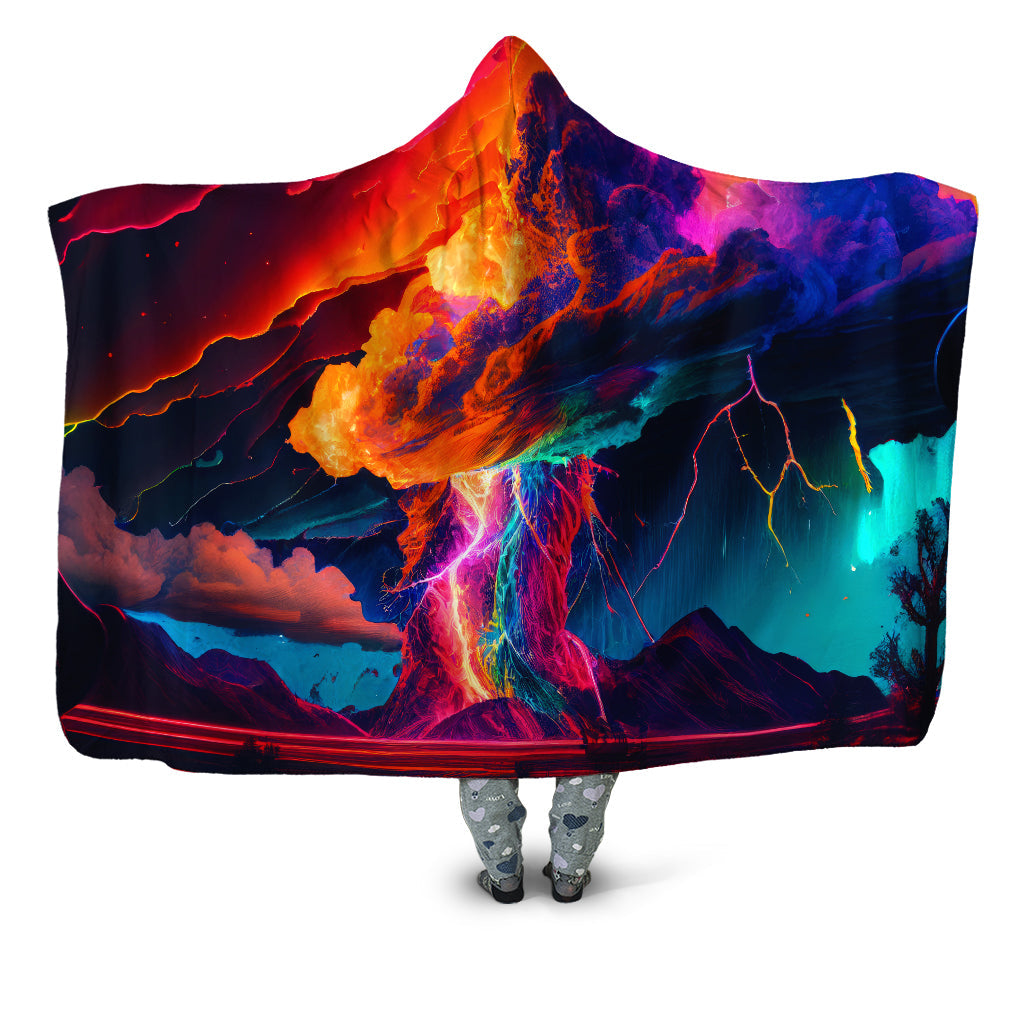 Rainbow Storm Hooded Blanket iEDM Epic Hoodie