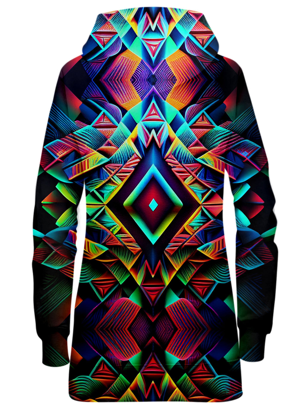 Psychedelic Tribal Hoodie Dress iEDM Epic Hoodie