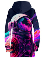 Synthwave Astronaut Hoodie Dress iEDM Epic Hoodie