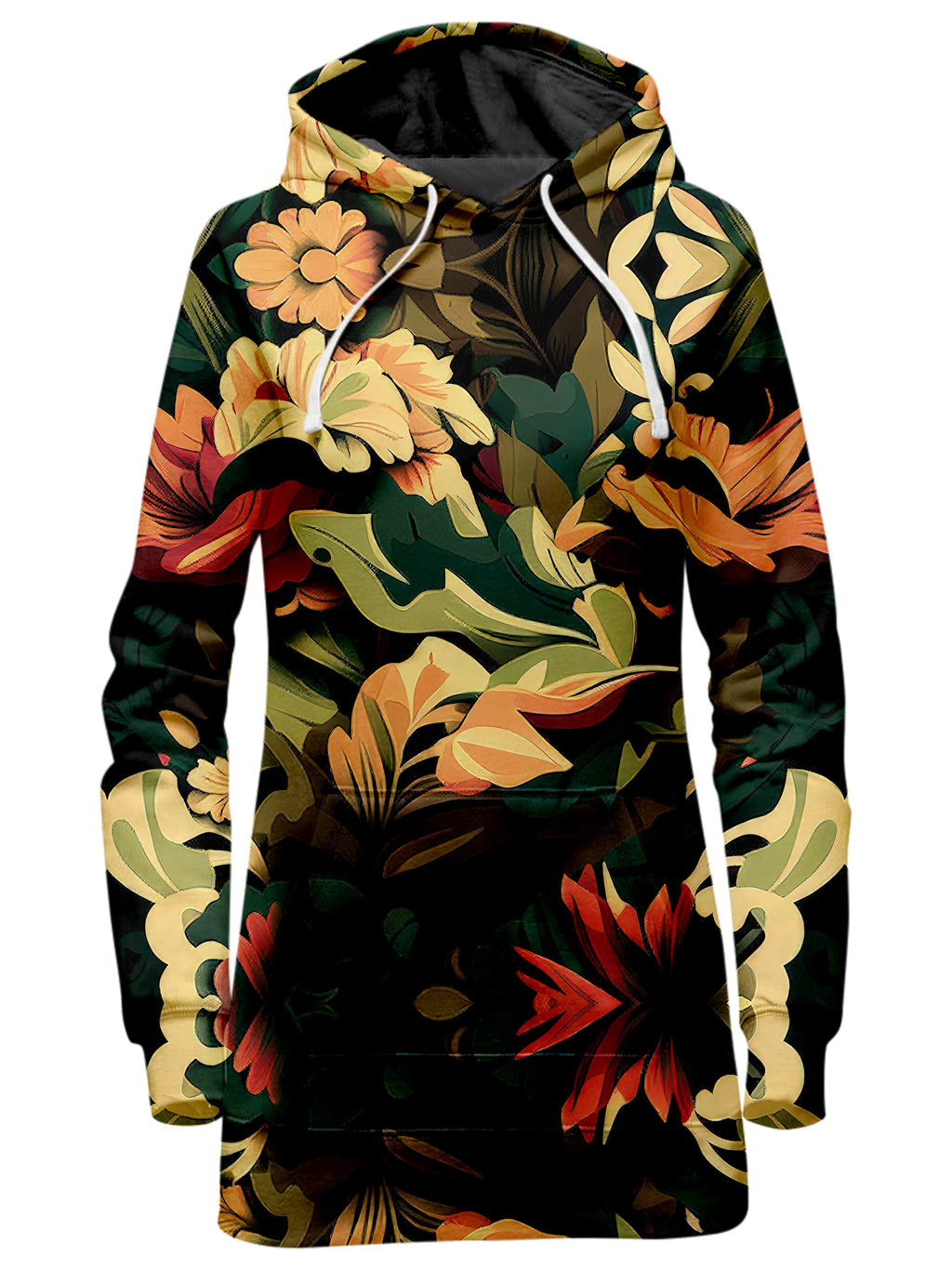 Floral Camo Hoodie Dress iEDM Epic Hoodie