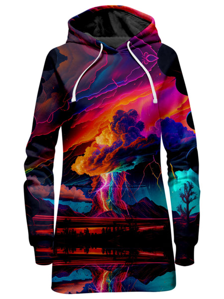 iEDM - Rainbow Storm Hoodie Dress