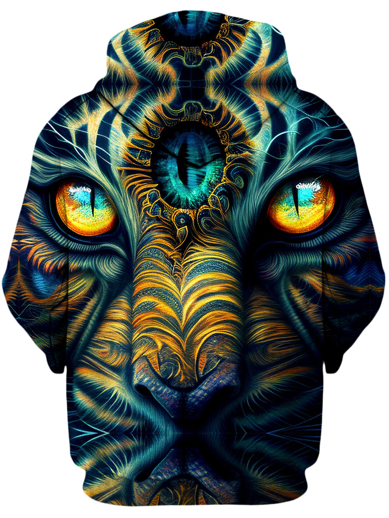 Tiger Eyes Psychedelic Unisex Zip-Up Hoodie