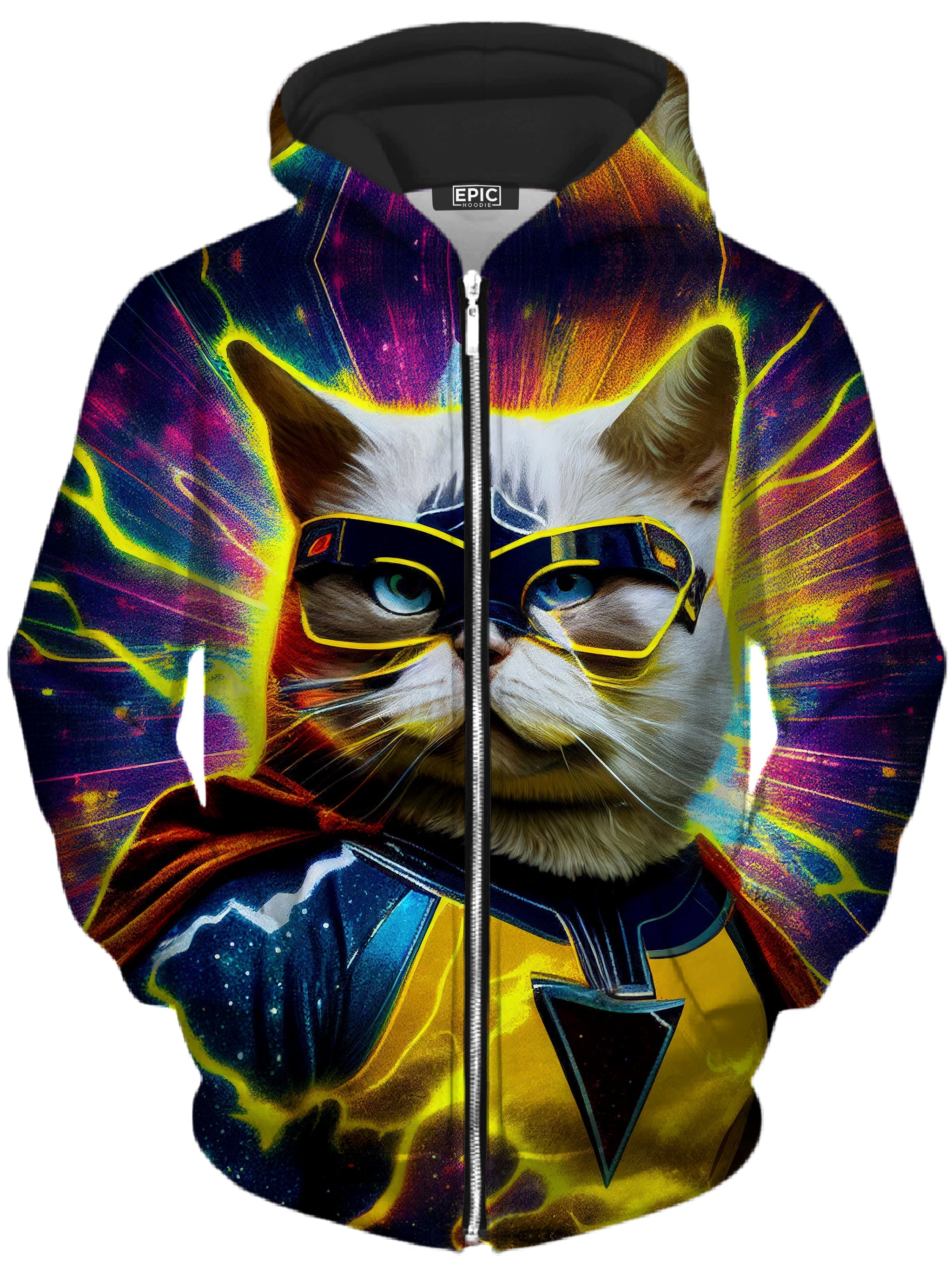Cat Hero Unisex Zip-Up Hoodie