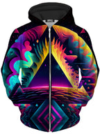 Deep Horizons Unisex Zip-Up Hoodie iEDM Epic Hoodie