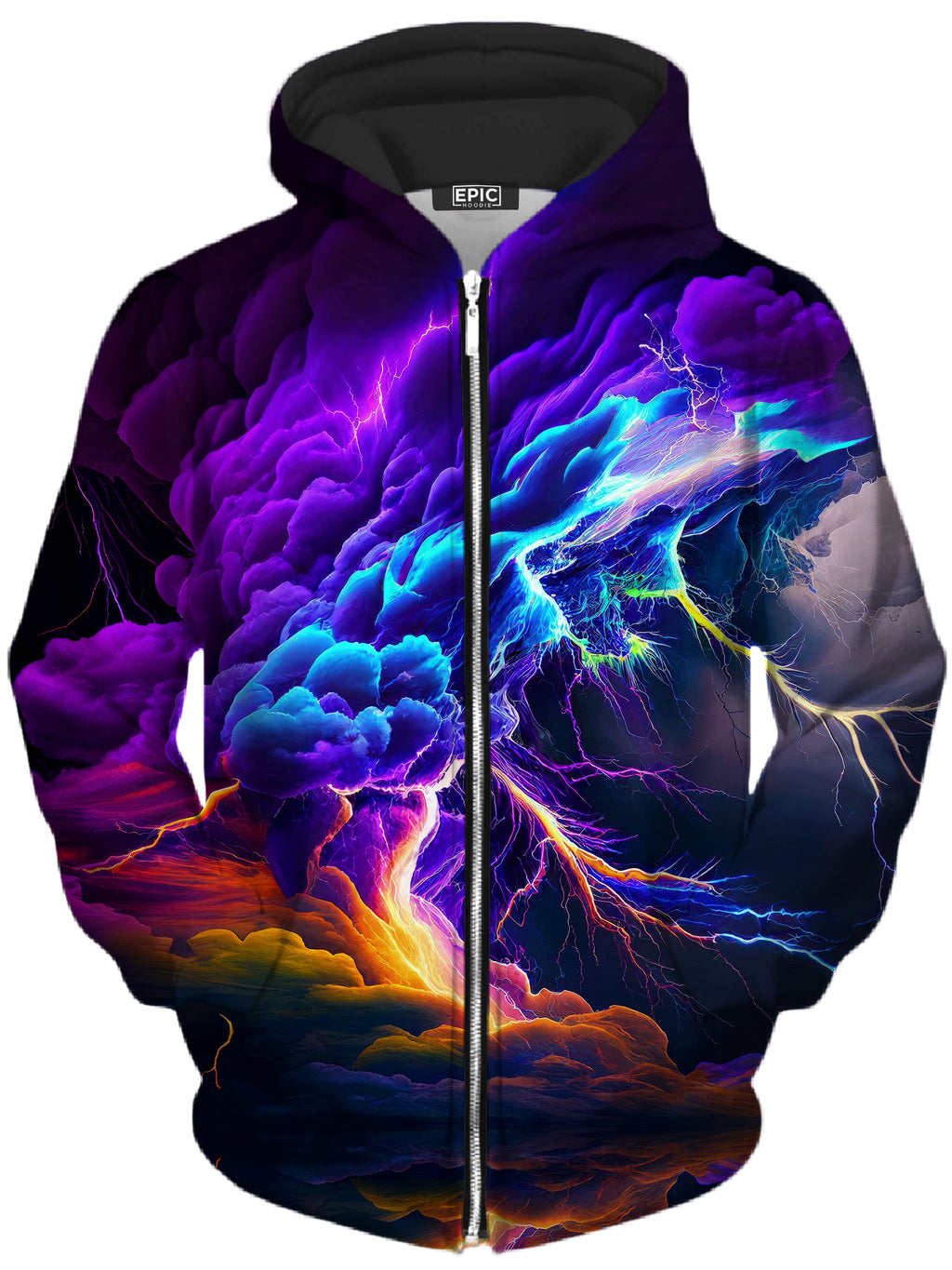 Dimensional Rift Unisex Zip-Up Hoodie iEDM Epic Hoodie
