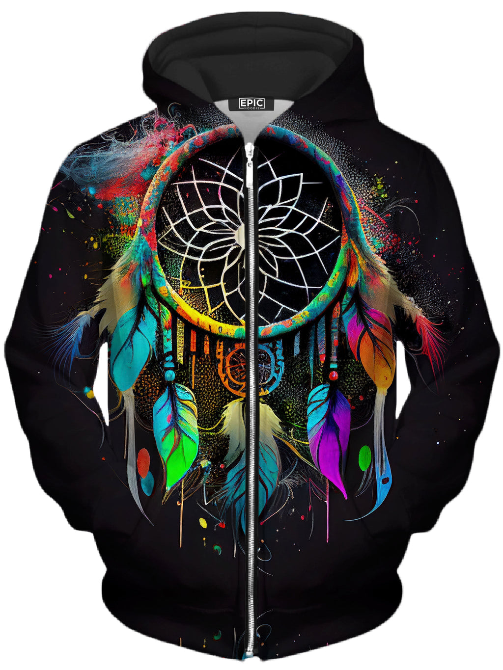 Dream Vizion Unisex Zip-Up Hoodie iEDM Epic Hoodie