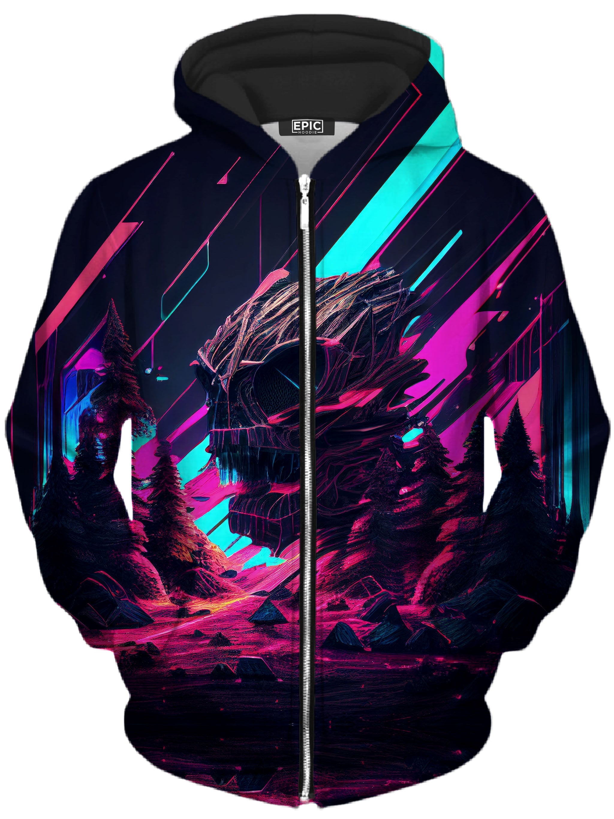 Portal Breach Unisex Zip-Up Hoodie iEDM Epic Hoodie