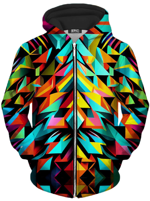 Prisms Unisex Zip-Up Hoodie iEDM Epic Hoodie