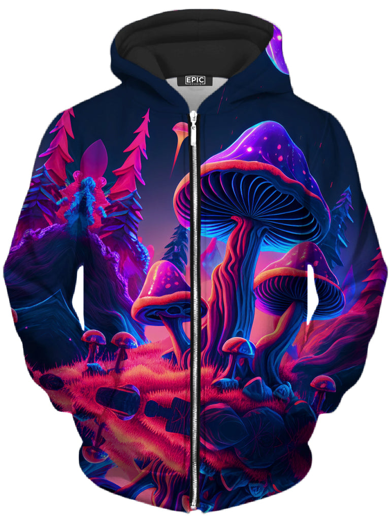 iEDM - Shroom Trip Unisex Zip-Up Hoodie