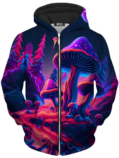 iEDM - Shroom Trip Unisex Zip-Up Hoodie