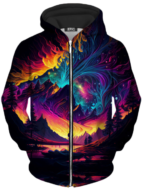 Tundra Unisex Zip-Up Hoodie iEDM Epic Hoodie