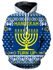 Hanukkah Turn Up Ugly Unisex Hoodie, iEDM, T6 - Epic Hoodie