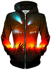 Into the Crowd Unisex Zip-Up Hoodie, Gratefully Dyed Damen, T6 - Epic Hoodie