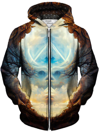 Gratefully Dyed Damen - Spirited Animal Unisex Zip-Up Hoodie