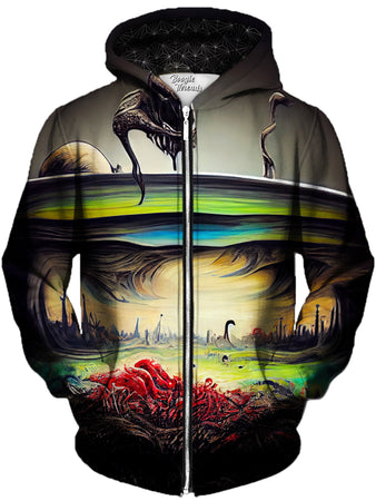 Gratefully Dyed Damen - Stunning Curiosity Unisex Zip-Up Hoodie