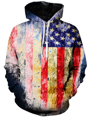 Gratefully Dyed Damen - Tattered Flag Unisex Hoodie