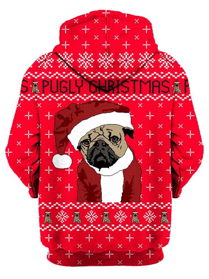 Ugly Pug Unisex Hoodie, Christmas, T6 - Epic Hoodie