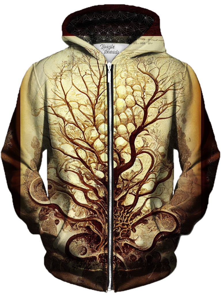 Gratefully Dyed Damen - Undesirable Omen Unisex Zip-Up Hoodie