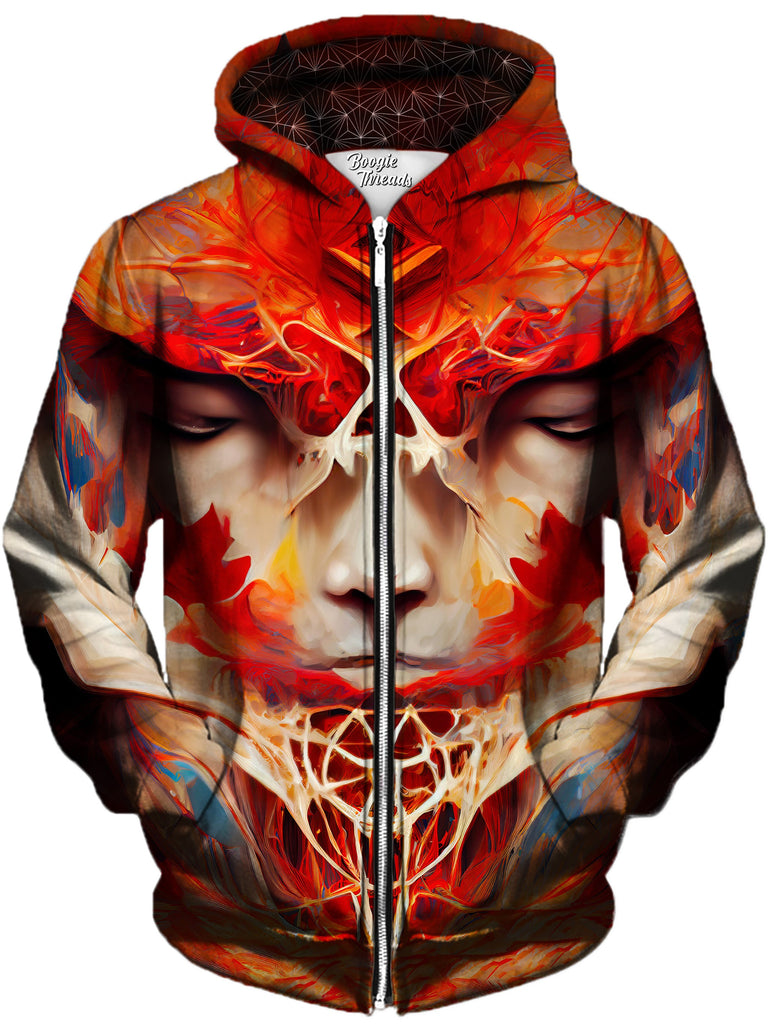 Gratefully Dyed Damen - Voiceless Curiosity Unisex Zip-Up Hoodie