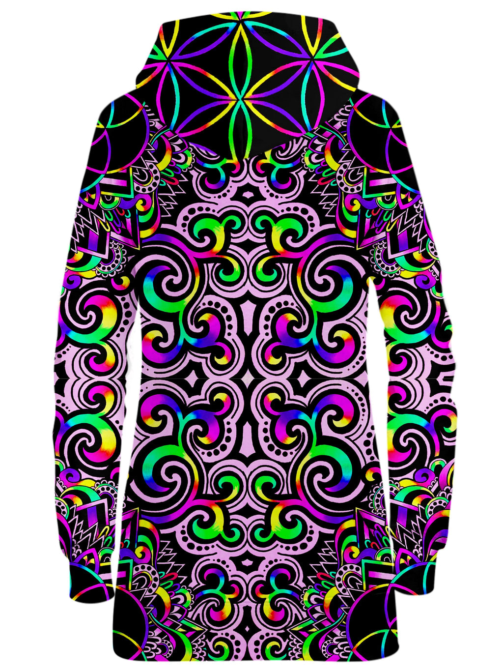 White Doodle Magic Hoodie Dress BrizBazaar Epic Hoodie