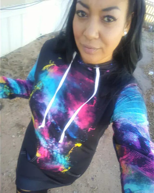 Kimberly wearing Epic Hoodie